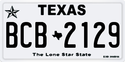 TX license plate BCB2129