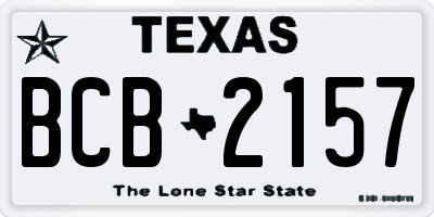 TX license plate BCB2157