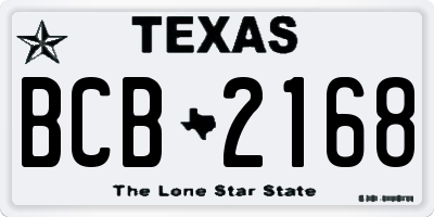 TX license plate BCB2168