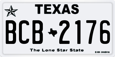 TX license plate BCB2176