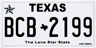 TX license plate BCB2199