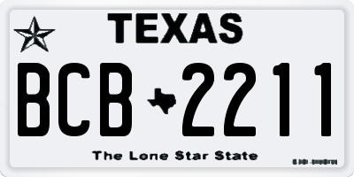 TX license plate BCB2211