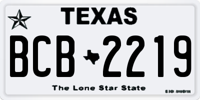 TX license plate BCB2219