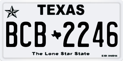 TX license plate BCB2246