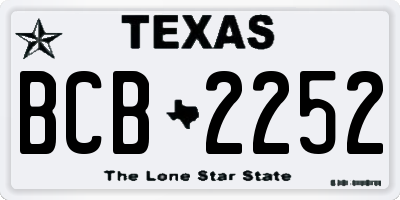 TX license plate BCB2252