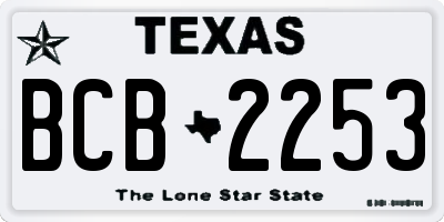 TX license plate BCB2253