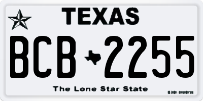 TX license plate BCB2255