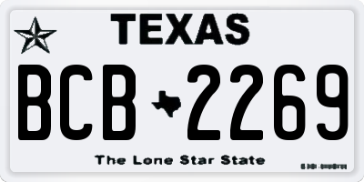 TX license plate BCB2269