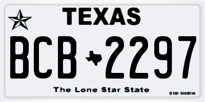 TX license plate BCB2297