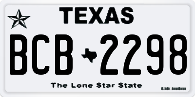 TX license plate BCB2298