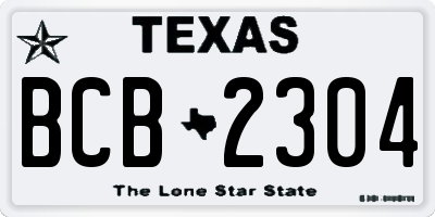 TX license plate BCB2304