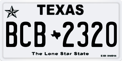 TX license plate BCB2320