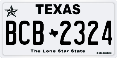 TX license plate BCB2324