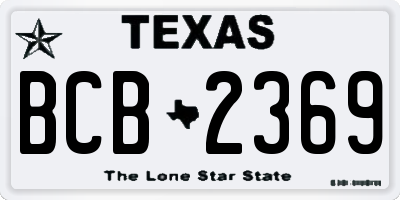 TX license plate BCB2369
