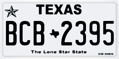 TX license plate BCB2395