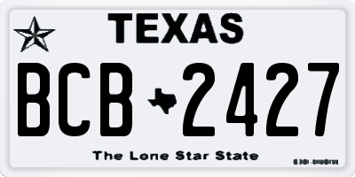 TX license plate BCB2427