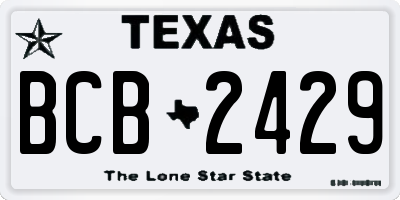 TX license plate BCB2429