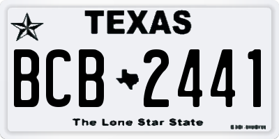 TX license plate BCB2441