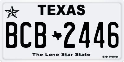 TX license plate BCB2446