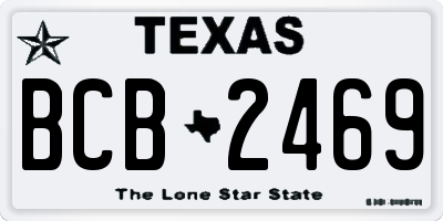 TX license plate BCB2469