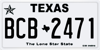 TX license plate BCB2471