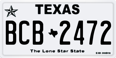 TX license plate BCB2472