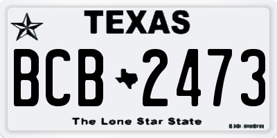 TX license plate BCB2473