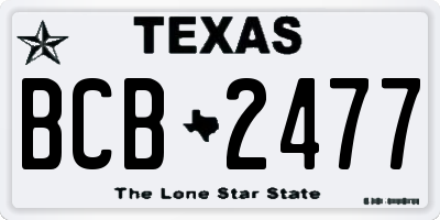 TX license plate BCB2477