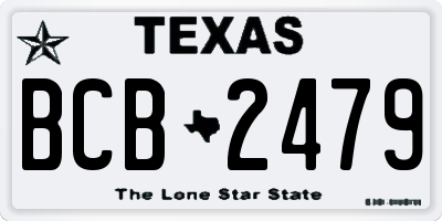 TX license plate BCB2479