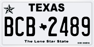 TX license plate BCB2489