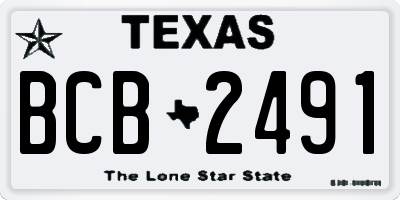 TX license plate BCB2491