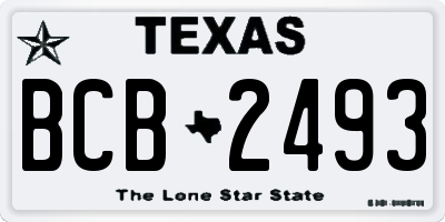 TX license plate BCB2493