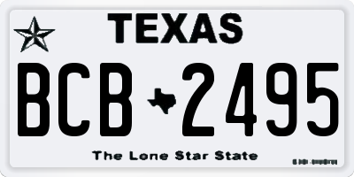 TX license plate BCB2495