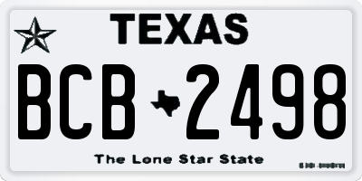 TX license plate BCB2498