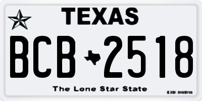 TX license plate BCB2518