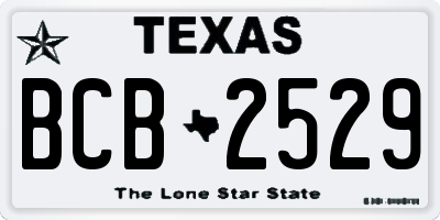 TX license plate BCB2529