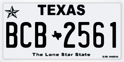 TX license plate BCB2561