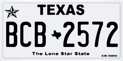 TX license plate BCB2572