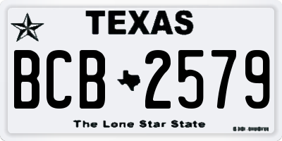 TX license plate BCB2579