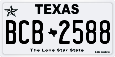 TX license plate BCB2588