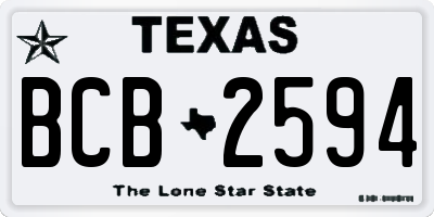 TX license plate BCB2594