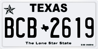 TX license plate BCB2619