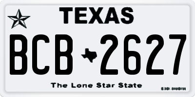 TX license plate BCB2627