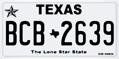 TX license plate BCB2639
