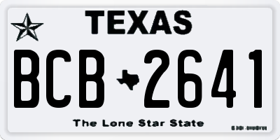TX license plate BCB2641