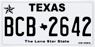 TX license plate BCB2642