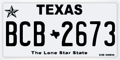 TX license plate BCB2673