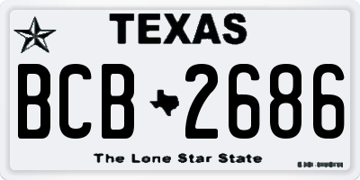 TX license plate BCB2686