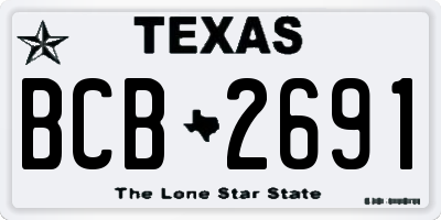 TX license plate BCB2691
