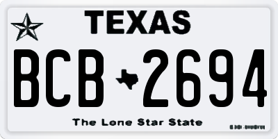 TX license plate BCB2694